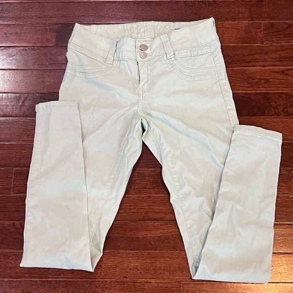 Mint green skinny pants size 5/6 - Picture 5 of 9